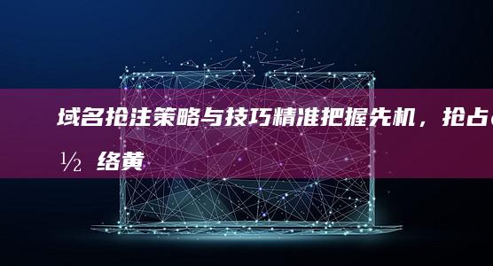 域名抢注策略与技巧：精准把握先机，抢占网络黄金位置